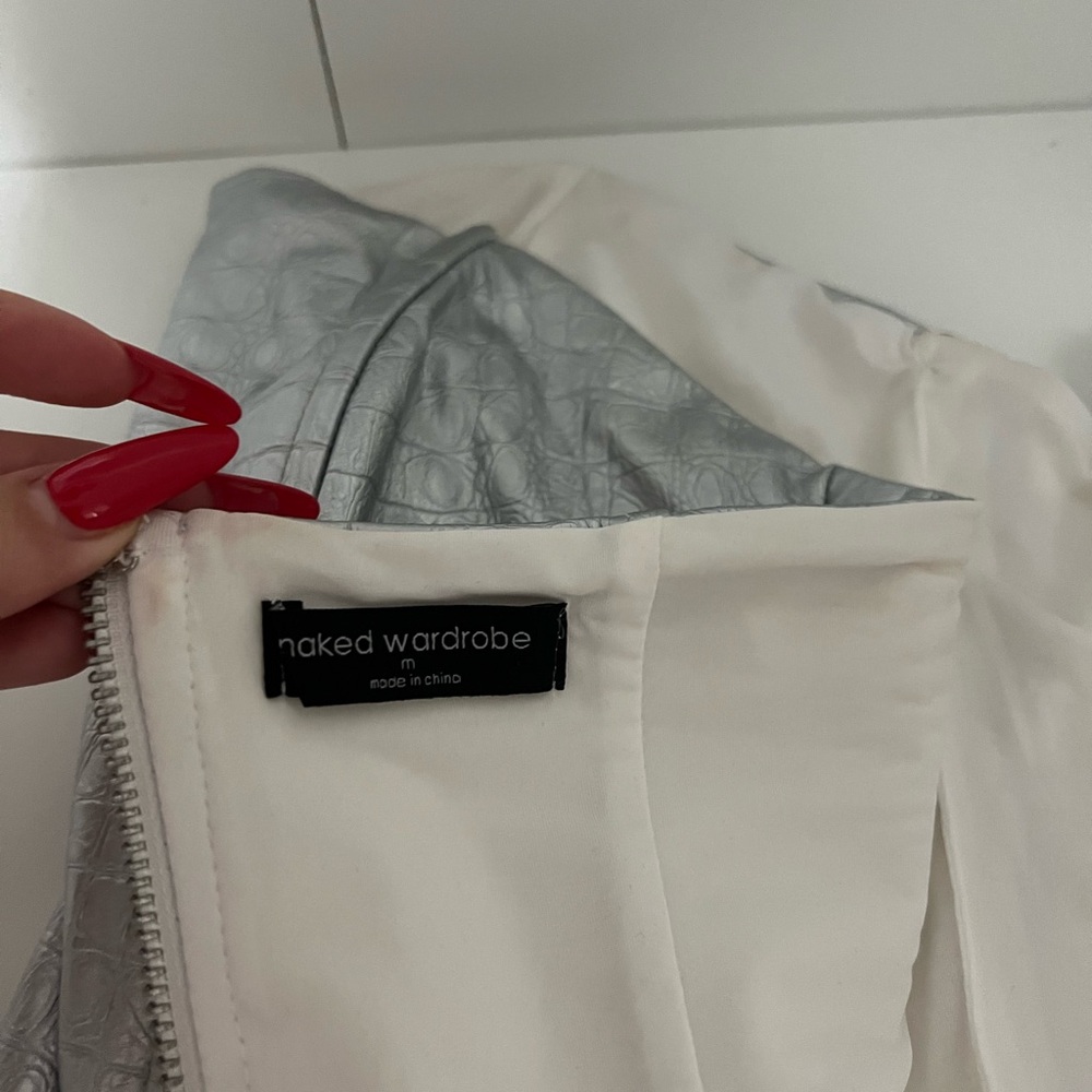 Silver Strapless Mini 2 Piece Set - image 5